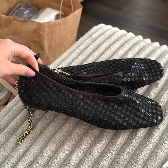 J Crew Quinn embellished removable ankle-strap ballet flats in mesh CA977 - Picture 4 of 4